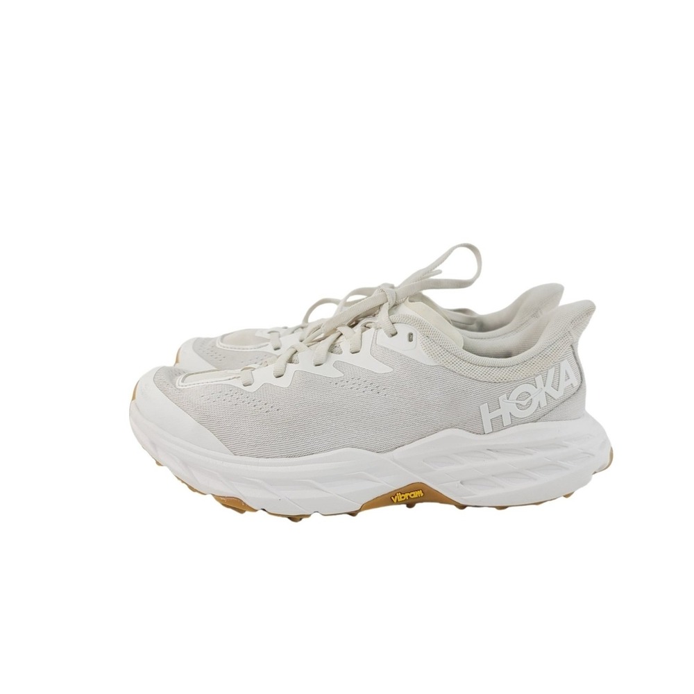 HOKA ONE ONE Athletic Running Outdoor Trail Shoes Women Size 8 Cream Beige White